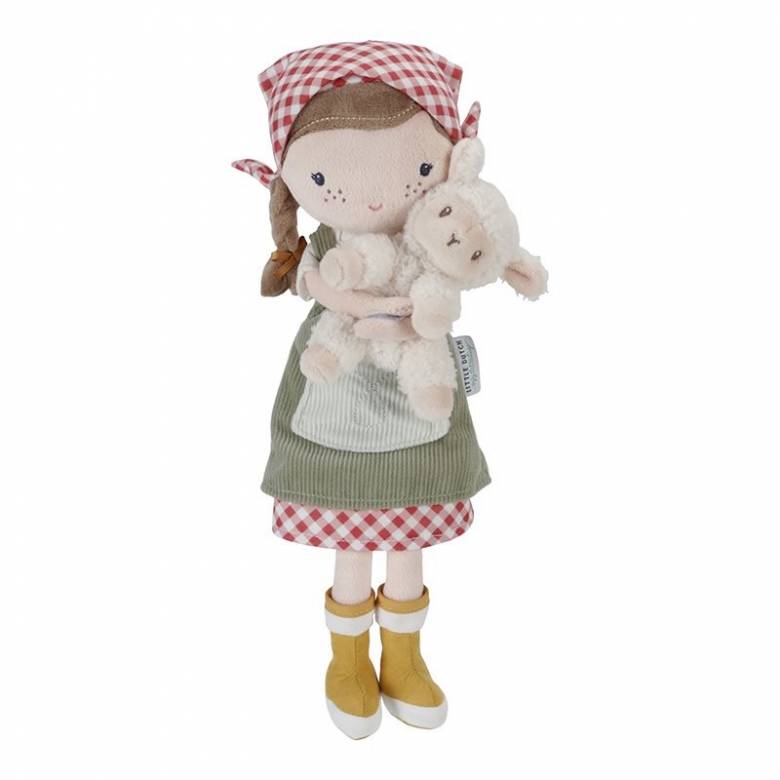 Cuddle Doll Farmer Rosa With Sheep 35cm By Little Dutch 1+