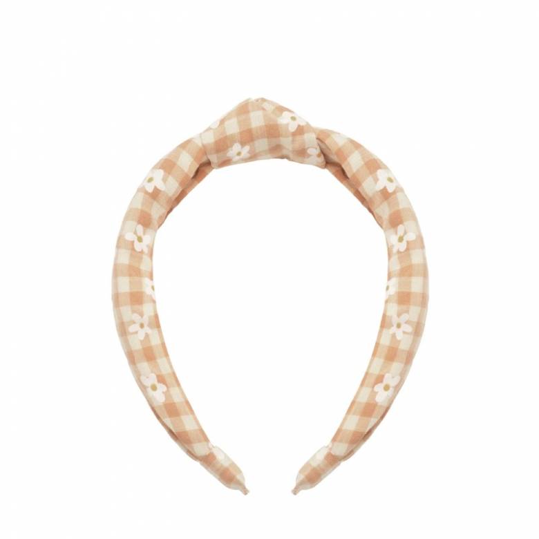 Daisy Gingham Knotted Headband