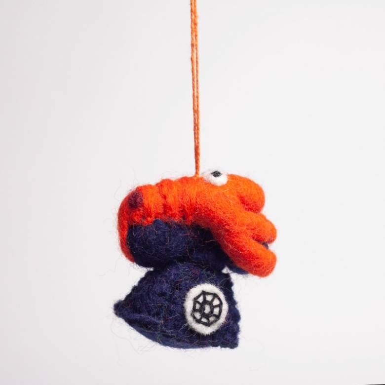 Dali's Lobster Telephone - Handmade Felt Hanging Decoration