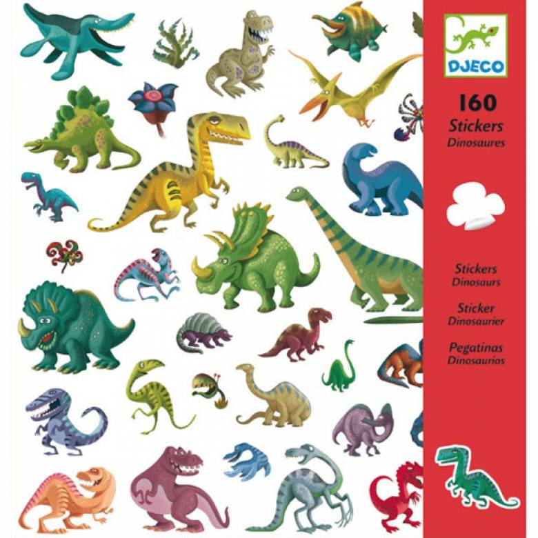 Dinosaur Stickers - Stylish 160 Sticker Pack By Djeco