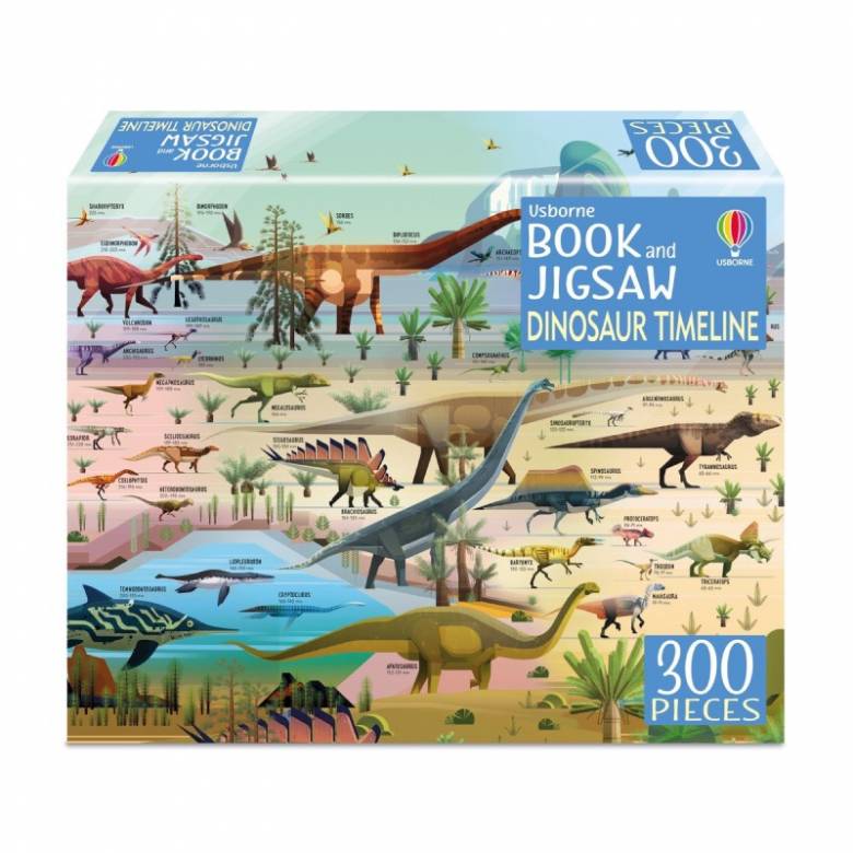 Dinosaur Timeline - 300 Piece Jigsaw Puzzle & Book
