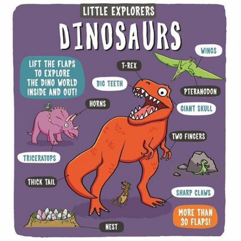 Little Explorers: Dinosaurs Lift The Flap Hardback Book