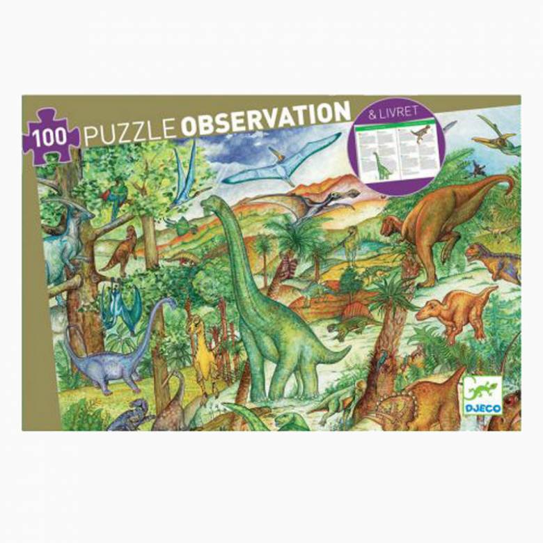 Dinosaurs Observation 100 Piece Puzzle By Djeco