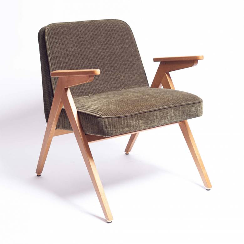 Ex-Display Bunny Armchair In Wave Olive