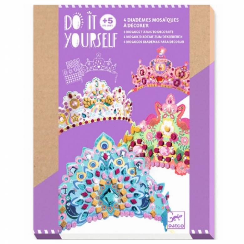 Do It Yourself 4 Mosaic Tiaras To Decorate By Djeco 5+