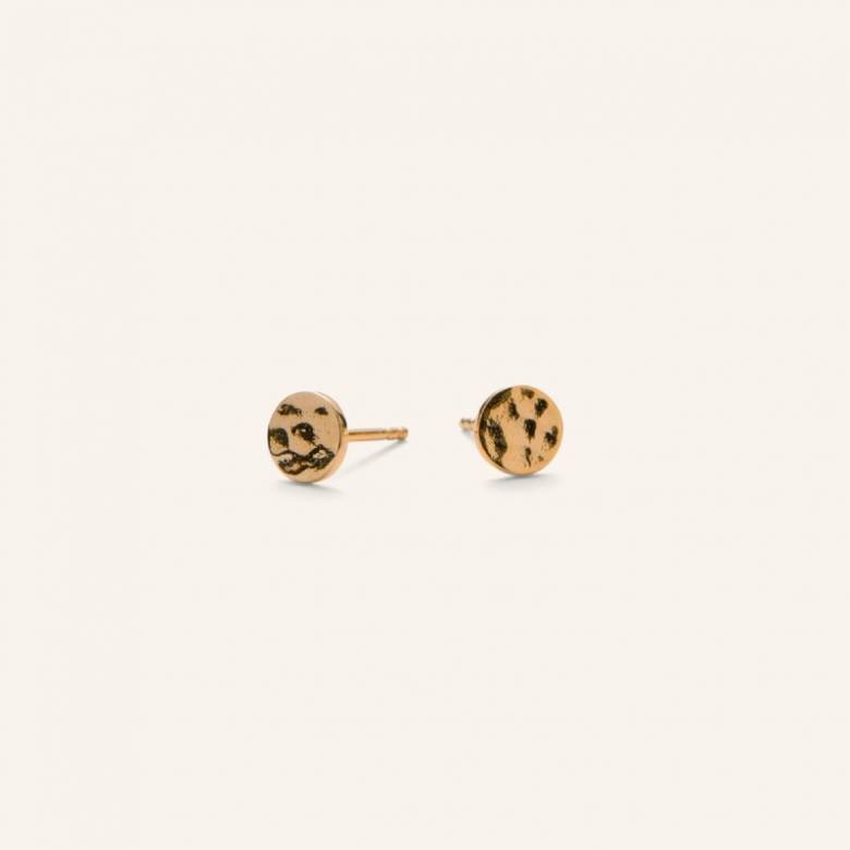 Dot Stud Earrings In Gold By Pernille Corydon