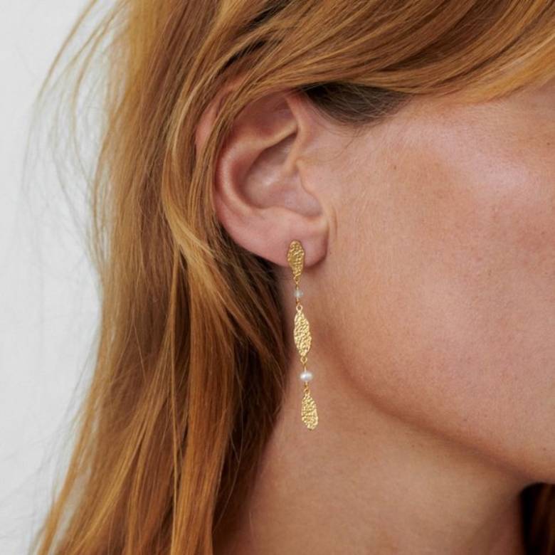 Drifting Dreams Earrings In Gold By Pernille Corydon