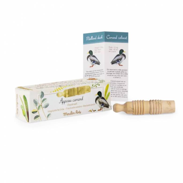 Duck Wooden Bird Call By Moulin Roty 2+