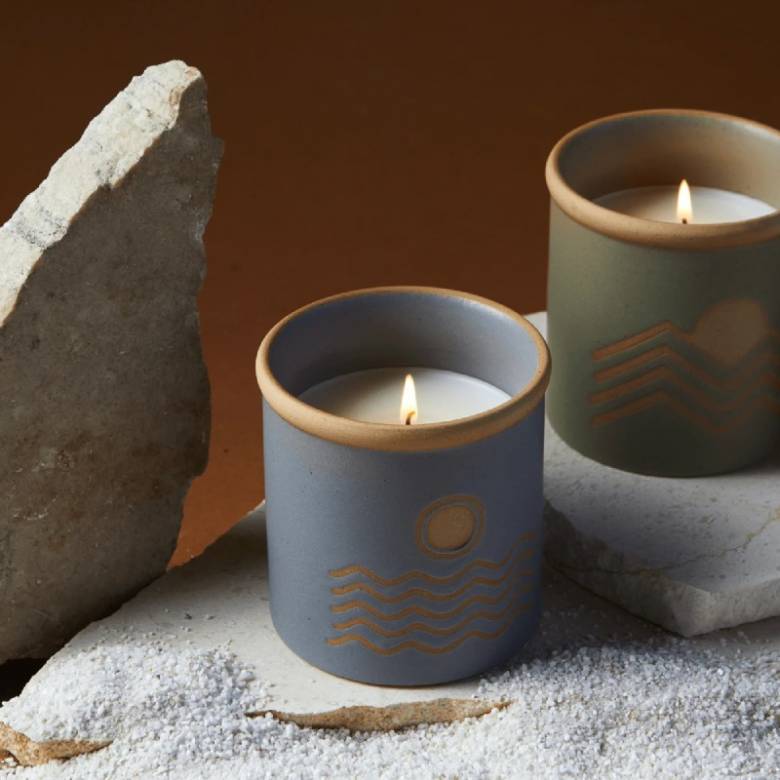 Dune Ceramic Candle - Blue Saltwater Suede 226g