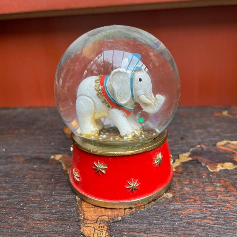 Small Circus Elephant Snow Globe