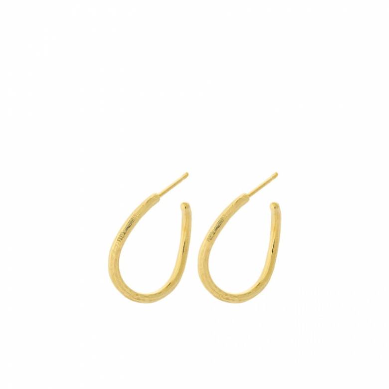 Elva Hoop Earrings In Gold By Pernille Corydon