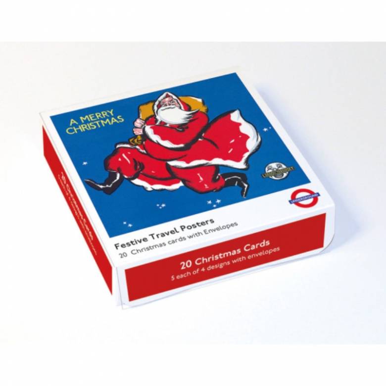 Festive Travel Posters - Box Of 20 Christmas Cards