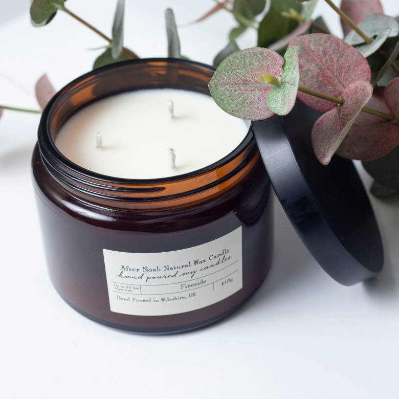Fireside - Scented Soy Candle In Glass Jar 500ml