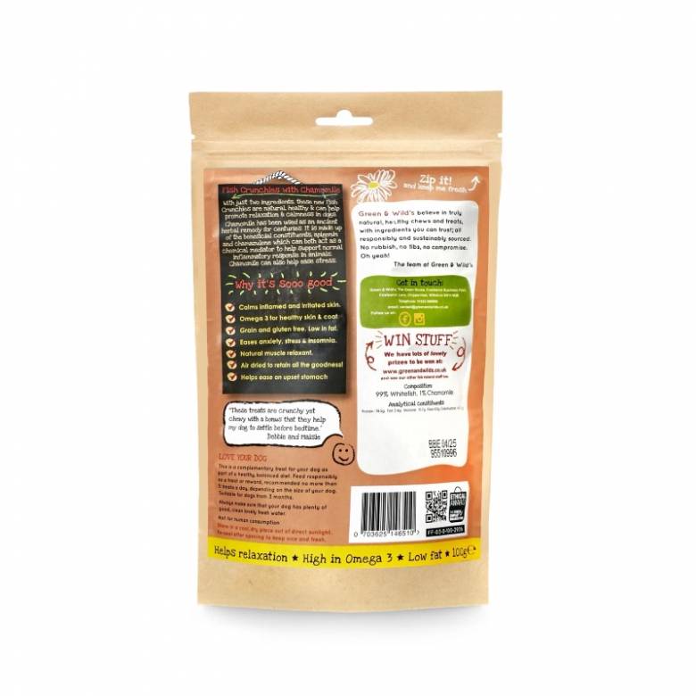 Fish Crunchies With Chamomile Eco Dog Treats 100g