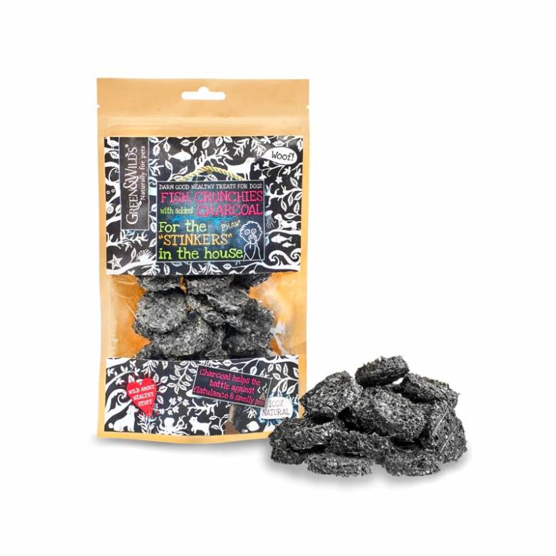 Fish Crunchies With Charcoal Dog Treats 100g