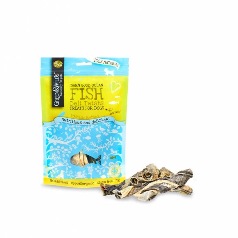 Fish Deli Twists Dog Treats 75g