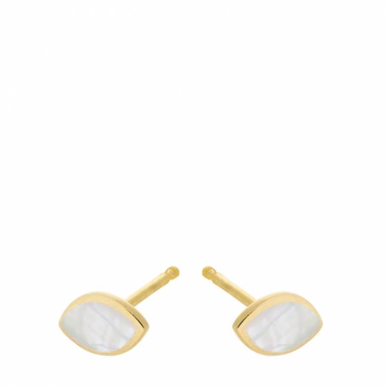 Flake Stud Earrings In Gold By Pernille Corydon