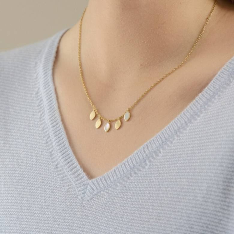 Flake Necklace In Silver By Pernille Corydon