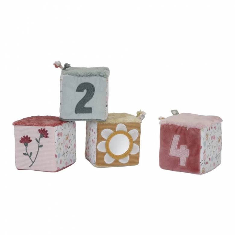 Flowers & Butterflies - Set Of 4 Soft Cubes By Little Dutch 0+