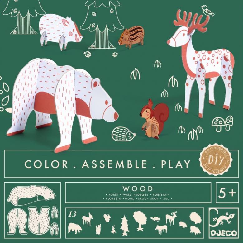 Forest - Do It Yourself Wooden Animal Craft Kit By Djeco 5+