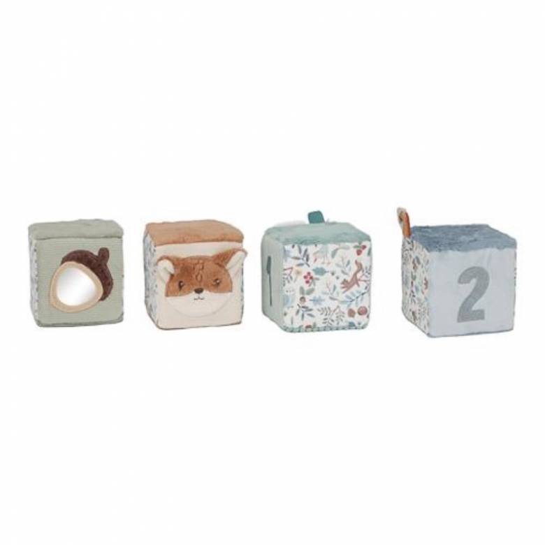 Forest Friends - Set Of 4 Soft Cubes By Little Dutch 0+