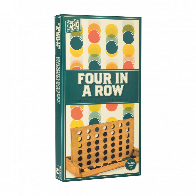 Four In A Row Handcrafted Wooden Board Game 3+