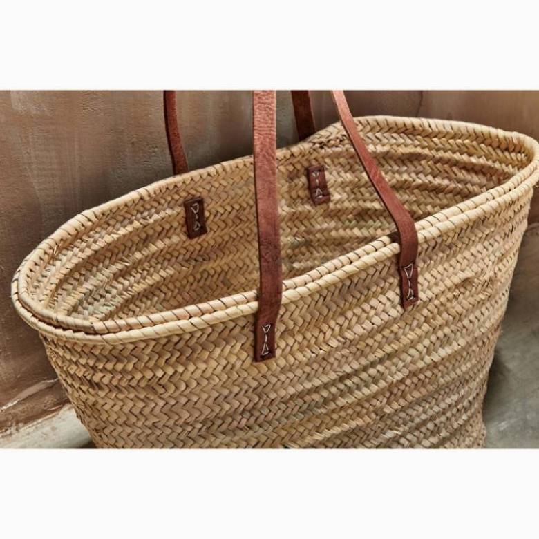 French Style Market Shopping Basket With Long Handles