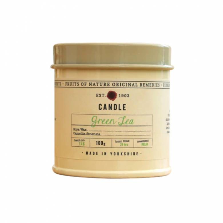 Fruits Of Nature Soy Candle In A Tin 100g - Green Tea