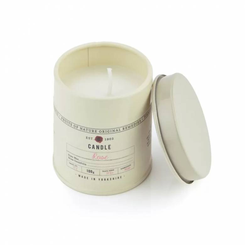 Fruits Of Nature Soy Candle In A Tin 100g - Rose