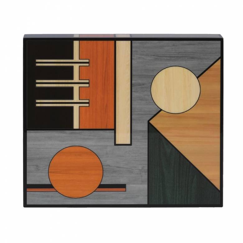 Geometric Inlay Wooden Box