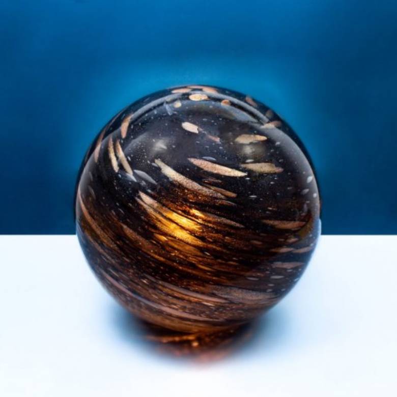 Glass Globe Lamp In Meteorite Dust 29cm