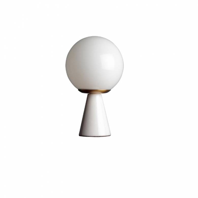 Globe Lamp With Tapered White Marble Base