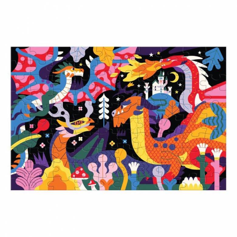 Glow In The Dark Dragons - 100 Piece Jigsaw Puzzle