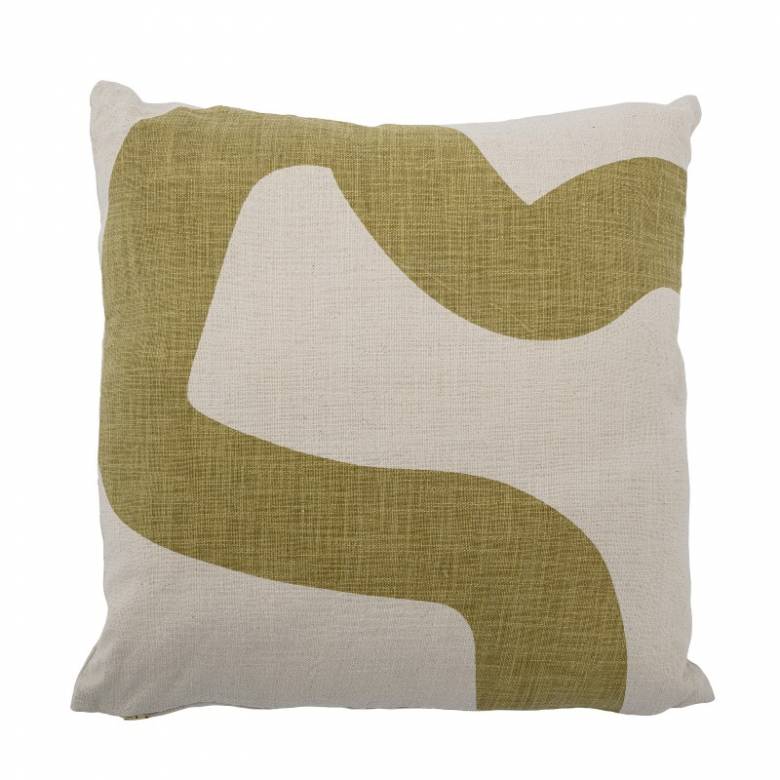 Green & Beige Abstract Cushion 50x50cm