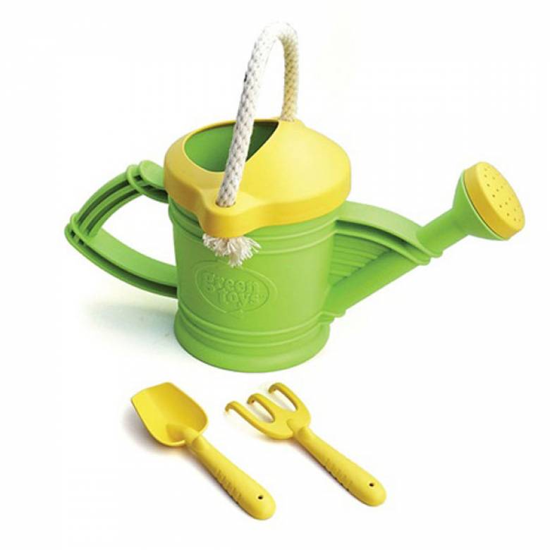 Green Recycled Plastic Watering Can By Green Toys 18m+