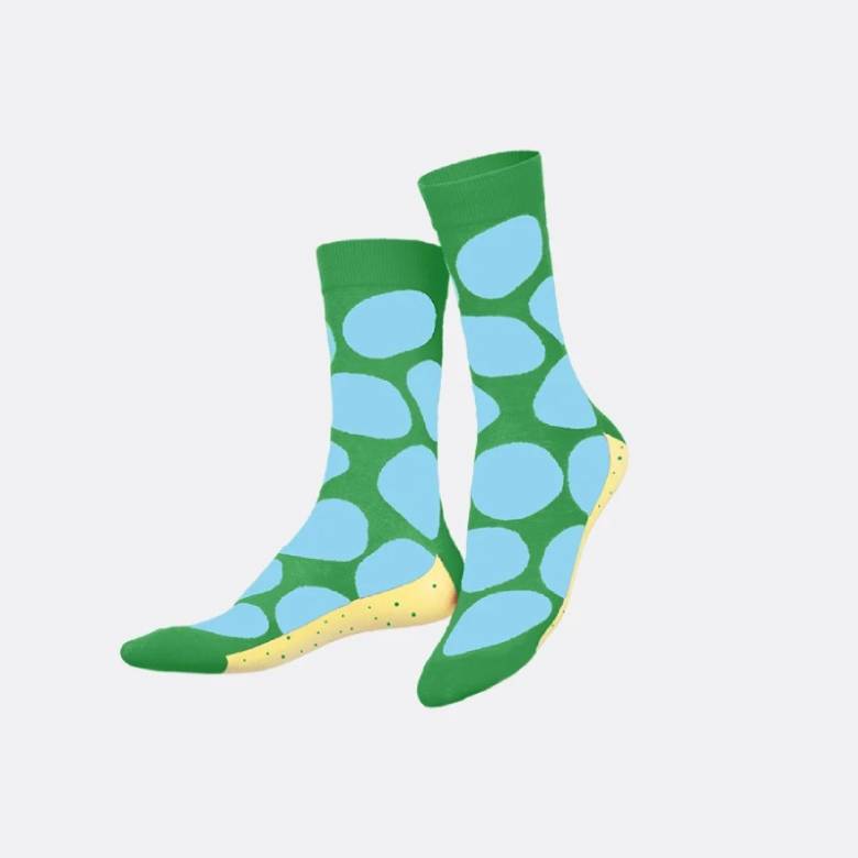 Green Salty Chips - Pair Of Novelty Socks