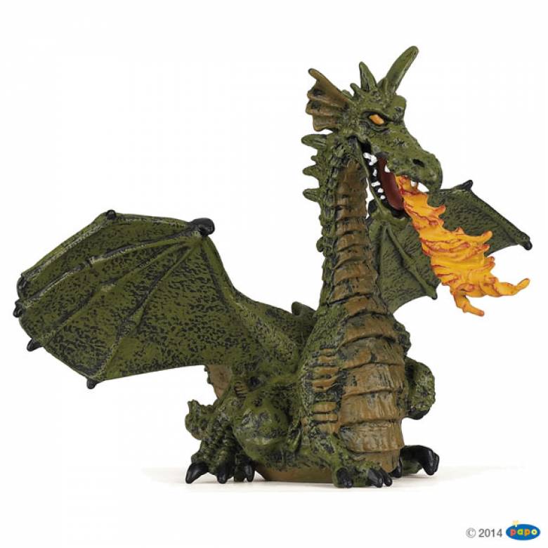 Green Winged Dragon With Flame Papo Fantasy Figure