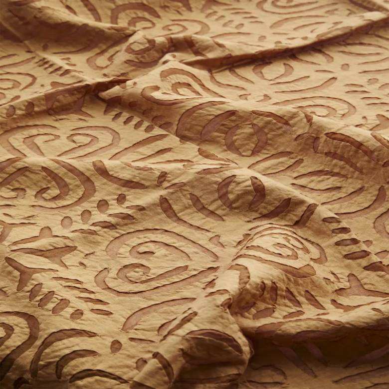 Handmade Cut Out Throw In Orange