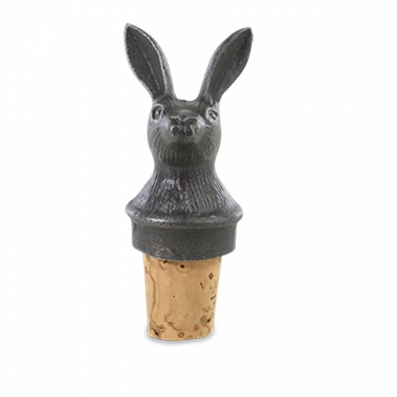 Antiqued Hare Cork Bottle Stopper