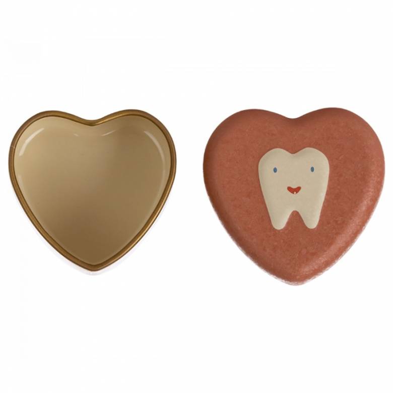 Heart Shaped Tooth Box In Rose By Maileg