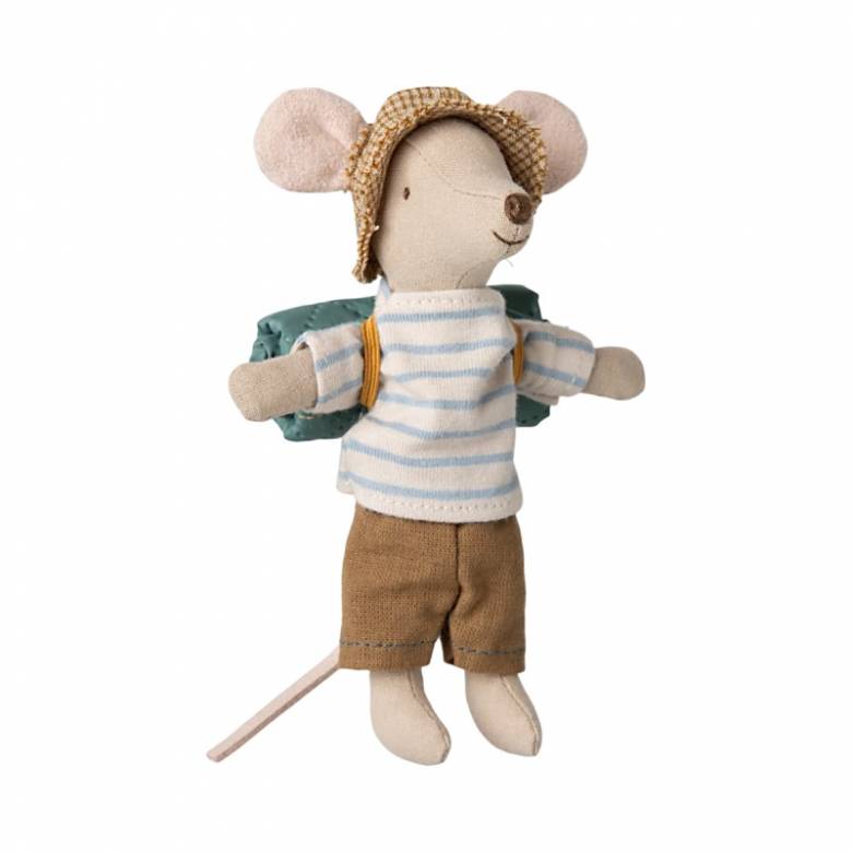 Hiker Mouse Big Brother In Stripes Soft Toy By Maileg 3+