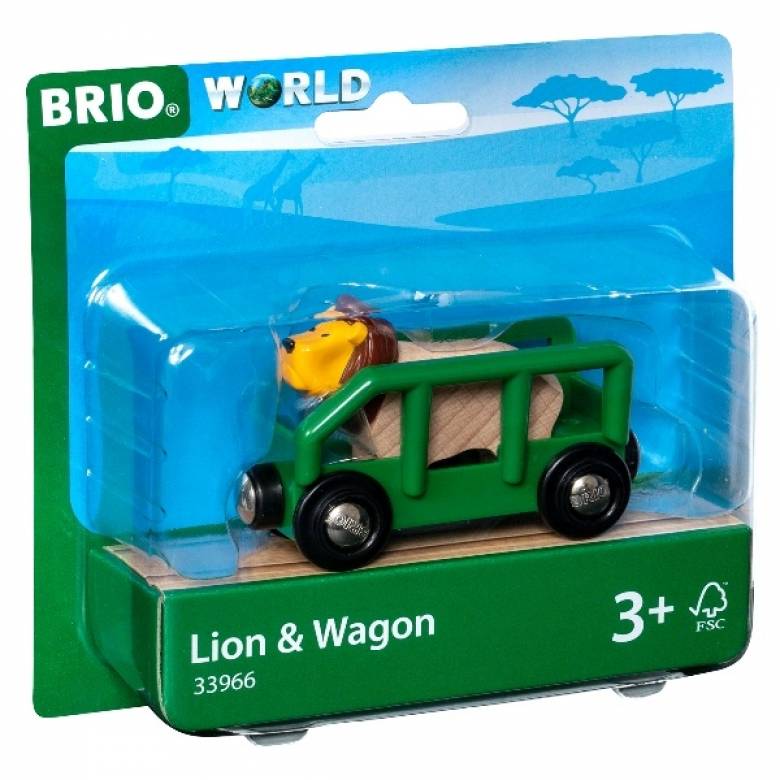 Lion & Wagon BRIO Wooden Railway Age 3+