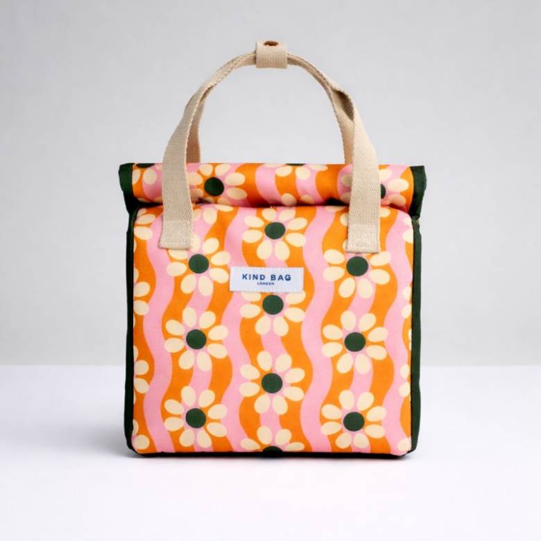 Insulated Recycled Lunch Bag - Wavy Daisy