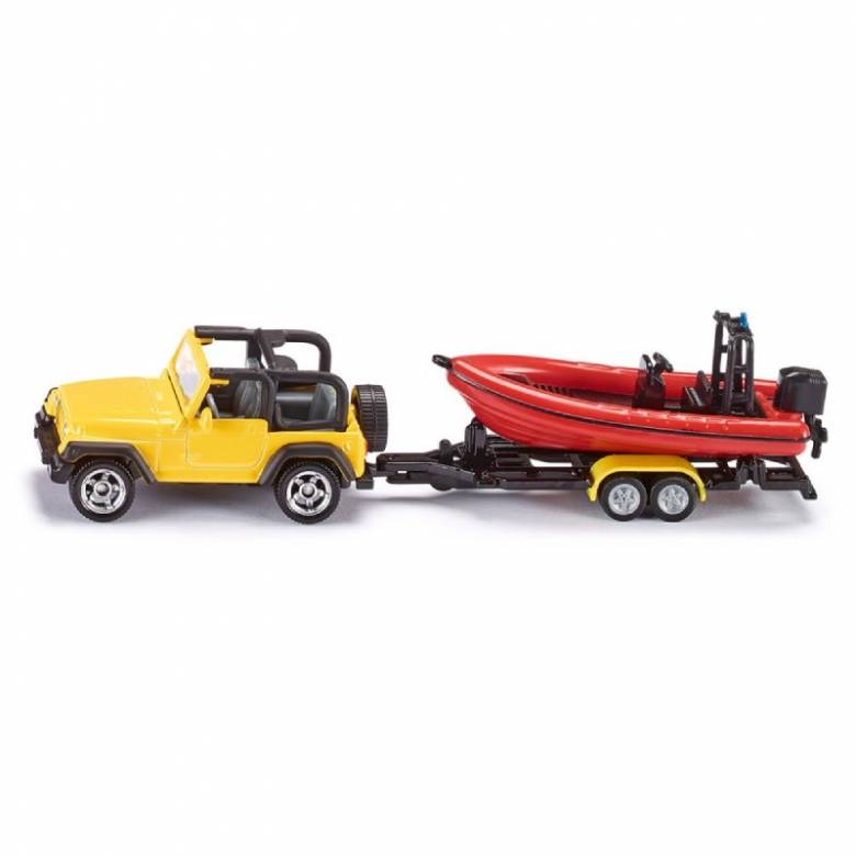 Jeep With Boat - Double Die-Cast Toy Vehicle 1658 3+