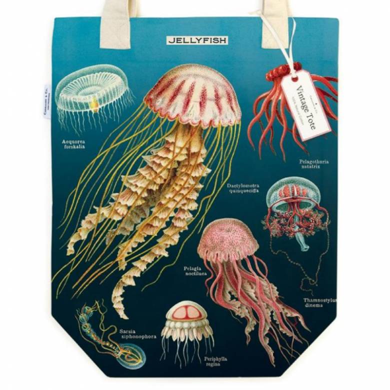 Jellyfish Cotton Tote Bag By Cavallini