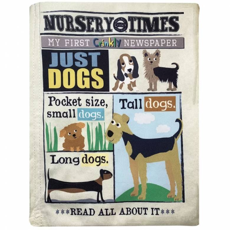 Just Dogs - Nursery Times Crinkly Newspaper Baby Toy 0+