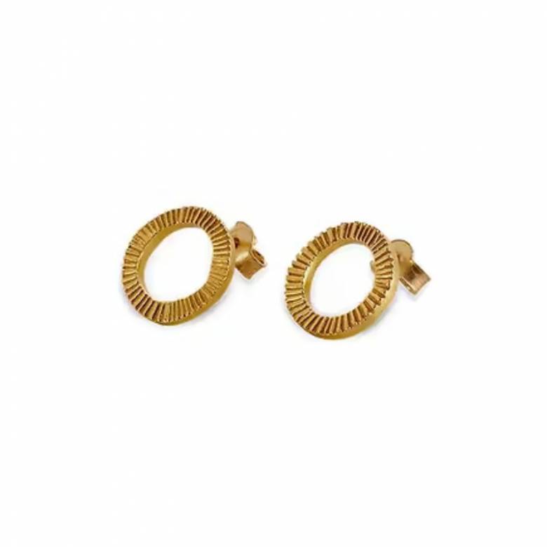 Lalia Etched Earrings In Gold