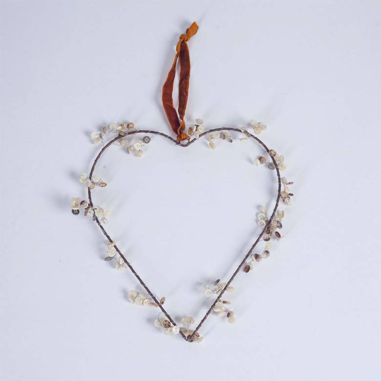 Large Beaded Heart Hanging Decoration
