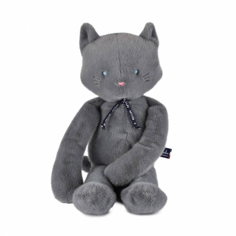 Large Meloe Cat In Blue Grey Soft Toy 0+