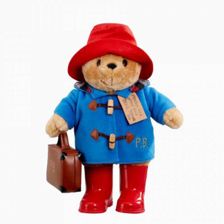 Large Paddington Bear Soft Toy With Boots And Suitcase 1+